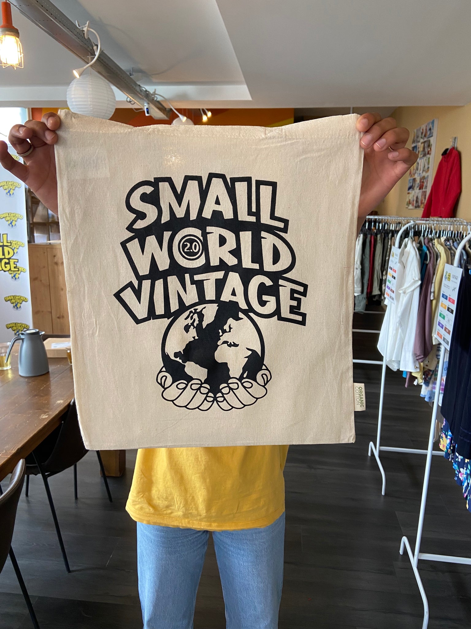 Small World Vintage Tote Bag